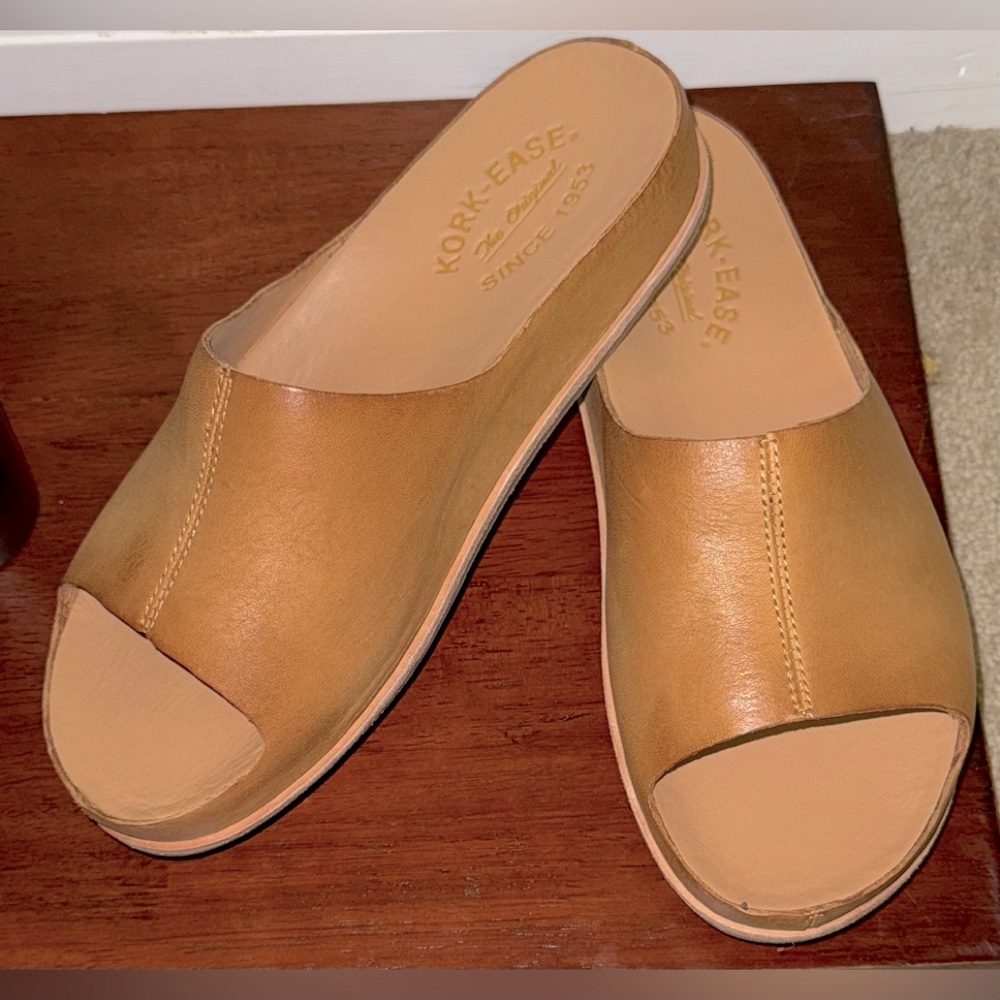 KORK-EASE “Tutsi”Leather Slide Sandals-Size 7M-BNIB